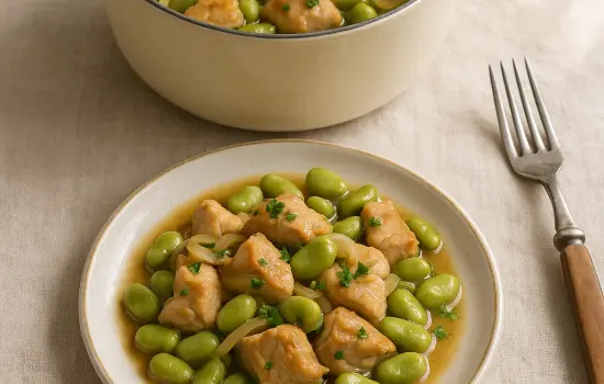 Sauté de dinde aux fèves à l’ancienne