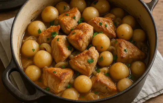 Sauté de dinde aux navets à l’ancienne