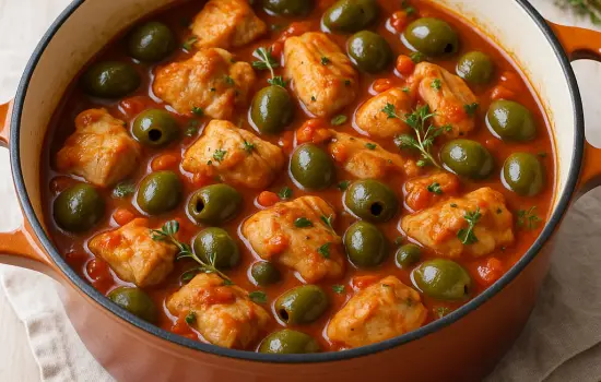 Sauté de dinde aux olives à la provençale