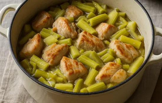 Sauté de dinde aux poireaux à l’ancienne