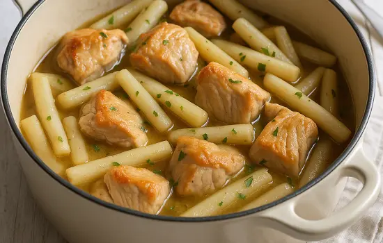 Sauté de dinde aux salsifis à l’ancienne