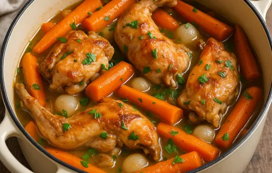 Sauté de lapin aux carottes à l’ancienne