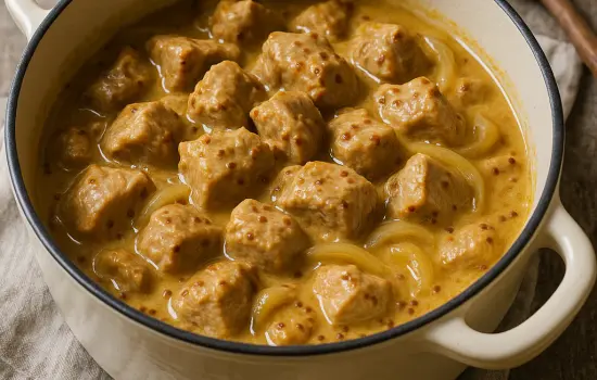 Sauté de porc à la moutarde à l’ancienne