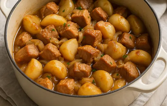 Sauté de porc aux navets à l’ancienne
