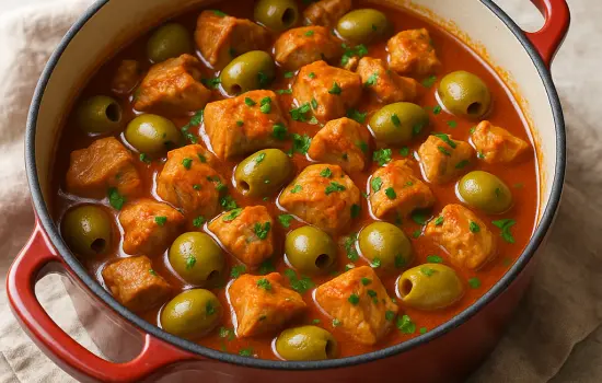 Sauté de porc aux olives à la provençale