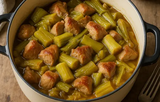 Sauté de porc aux poireaux à l’ancienne