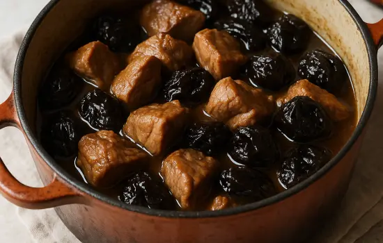 Sauté de porc aux pruneaux à l’ancienne
