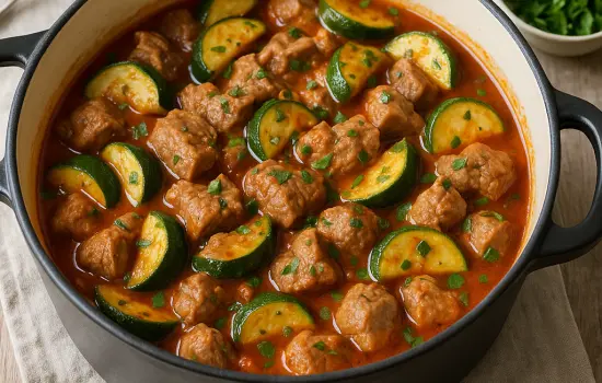Sauté de veau aux courgettes à la provençale