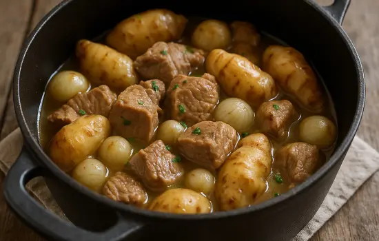 Sauté de veau aux topinambours à l’ancienne