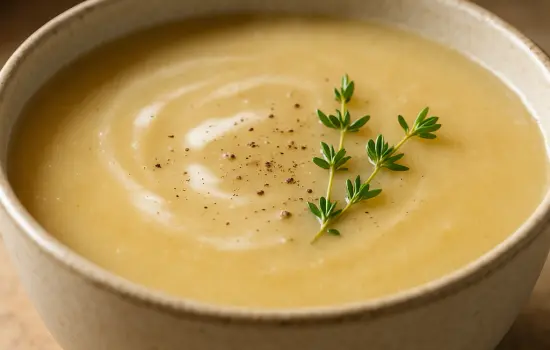 Soupe de navets, pommes de terre et thym facile