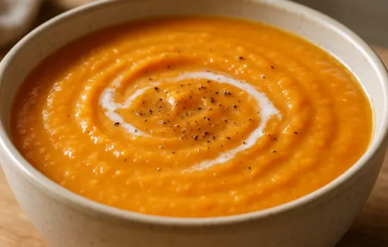 Soupe de patates douces, poireaux et lait de coco facile