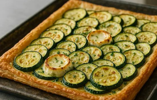 Tarte fine aux courgettes et au chèvre facile