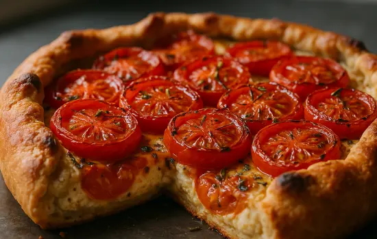 Tarte rustique aux tomates, moutarde et ricotta