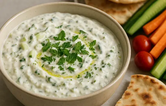 Tzatziki facile au concombre et à la menthe
